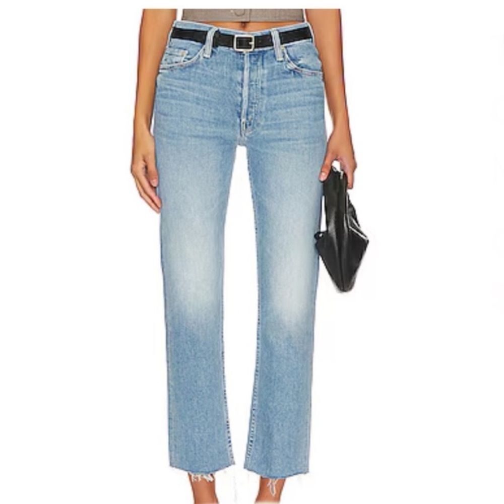 NEW MOTHER The Tomcat Ankle Fray Kitty Corner Jeans Size 29